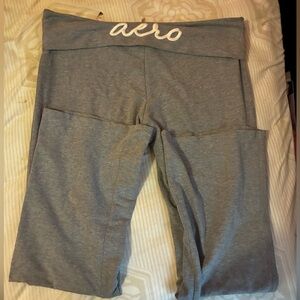 Aeropostale  Gray Fold-Over Waist Leggings with Logo